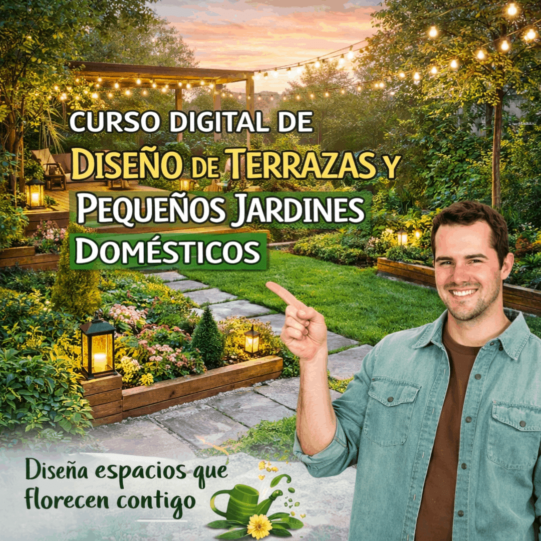 Curso Digital de Diseño de Terrazas y Pequeños Jardines Domésticos